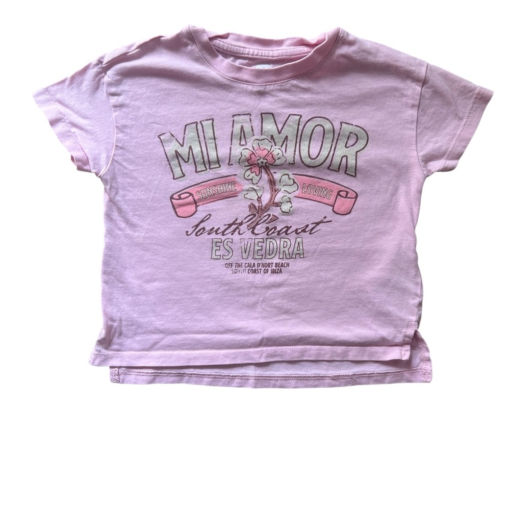 Cotton On Kids Pink Mi Amor Tshirt | 2T